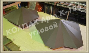 Колпак на кирпичный столб забора, угловой нестандартный