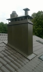 Дымник с выводом фановой трубы и от котла 